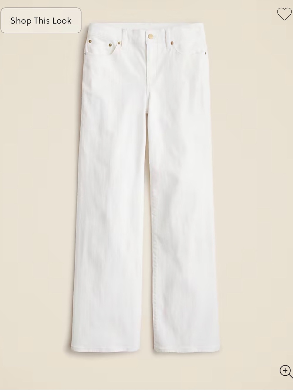 J. Crew White Wide-Leg Flare Jeans